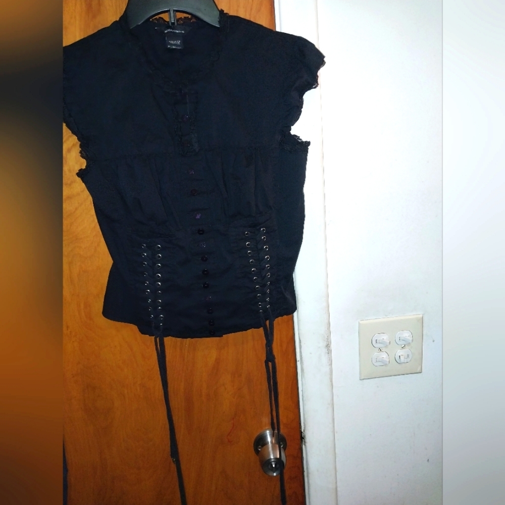 Moda International Corset Top Blouse Size Small